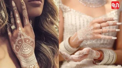 White mehndi at home