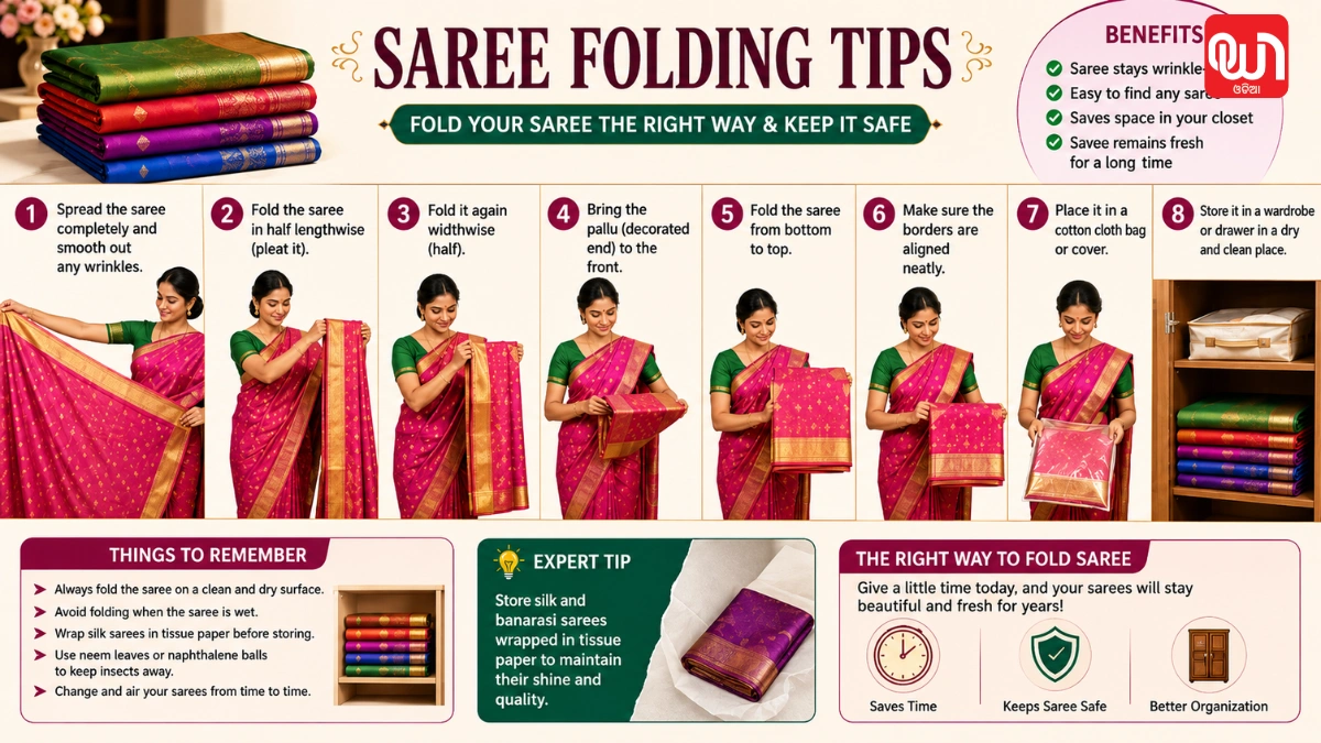 Saree Folding Tips