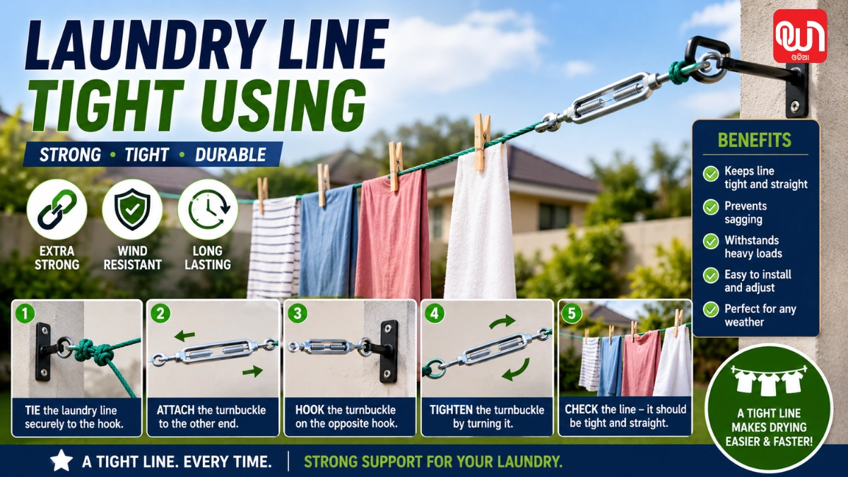 Laundry Line Tight Using